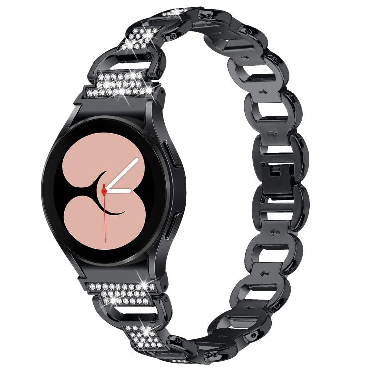 メタルヘッド オーバル ダイヤモンド ステンレススチール 時計バンド、Samsung Galaxy Watch 7 40mm / 44mm 用