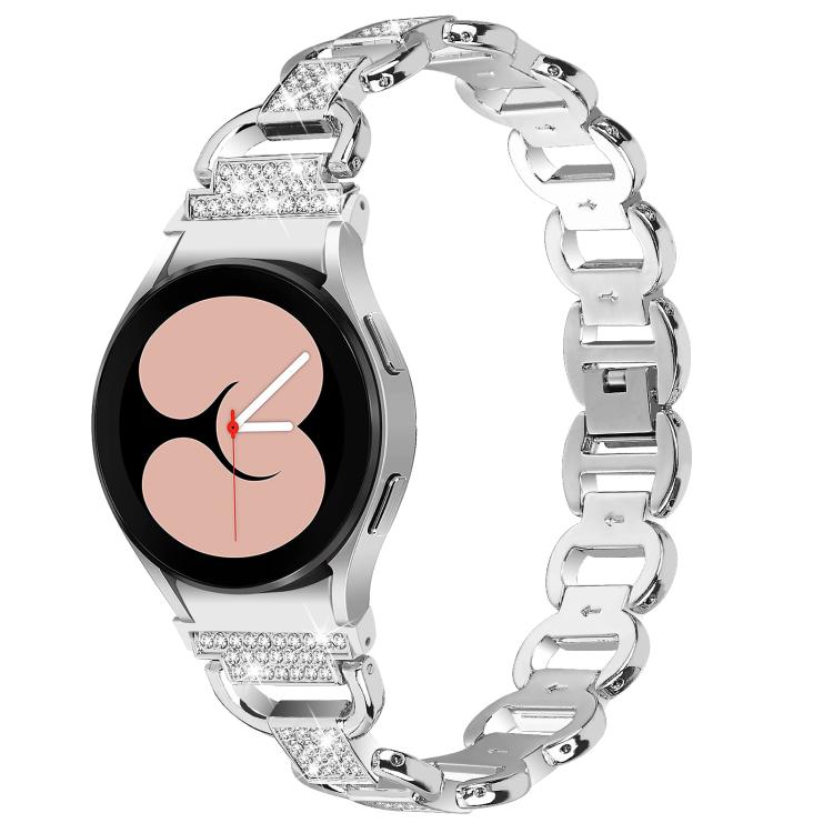 メタルヘッド オーバル ダイヤモンド ステンレススチール 時計バンド、Samsung Galaxy Watch 7 40mm / 44mm 用