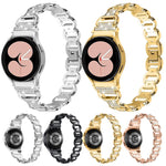 メタルヘッド オーバル ダイヤモンド ステンレススチール 時計バンド、Samsung Galaxy Watch 7 40mm / 44mm 用