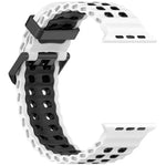オーシャンダブルローホールツートーンシリコンウォッチバンド、Apple Watch 46mm / 49mm / 45mm / 44mm用