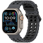 オーシャンダブルローホールツートーンシリコンウォッチバンド、Apple Watch 46mm / 49mm / 45mm / 44mm用