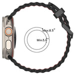 オーシャンダブルローホールツートーンシリコンウォッチバンド、Apple Watch 46mm / 49mm / 45mm / 44mm用