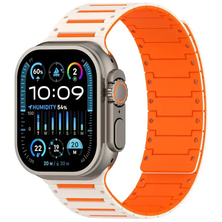 カラフルスピリット ピアノ ソフトマグネット ツートーンウォッチバンド、Apple Watch 46mm / 49mm / 45mm / 44mm用