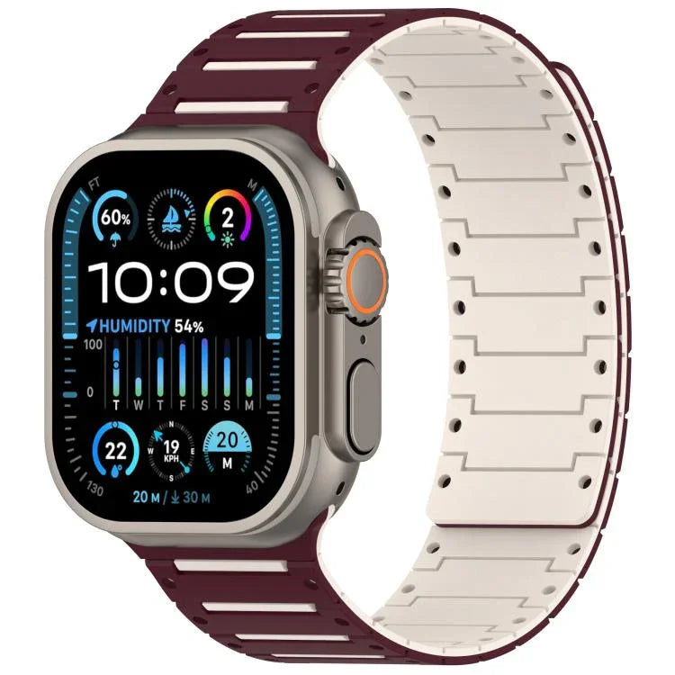 カラフルスピリット ピアノ ソフトマグネット ツートーンウォッチバンド、Apple Watch 46mm / 49mm / 45mm / 44mm用