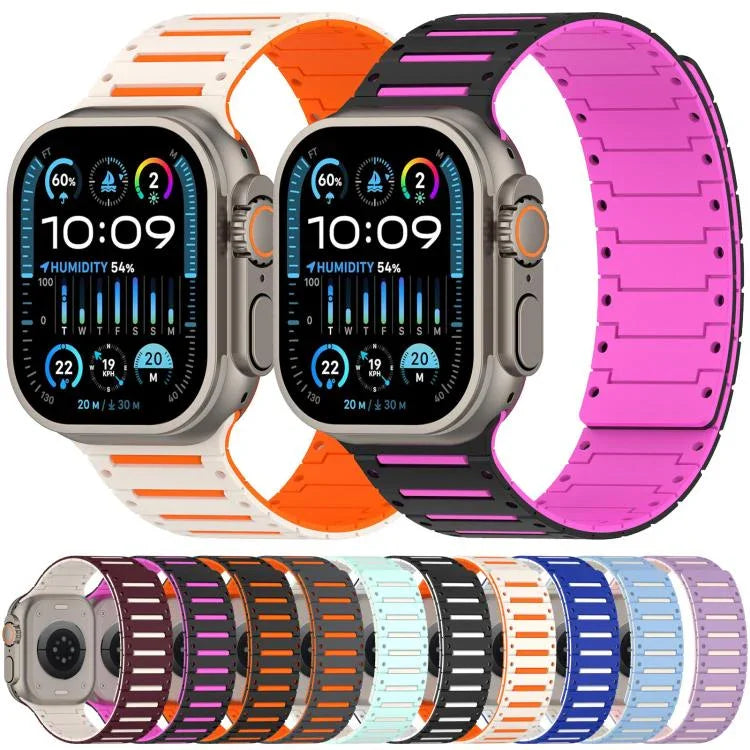 カラフルスピリット ピアノ ソフトマグネット ツートーンウォッチバンド、Apple Watch 46mm / 49mm / 45mm / 44mm用