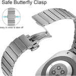 ワンビーズ バタフライバックル ステンレススチール 時計バンド、Samsung Galaxy Watch Ultra 47mm / Ultra 2025 用