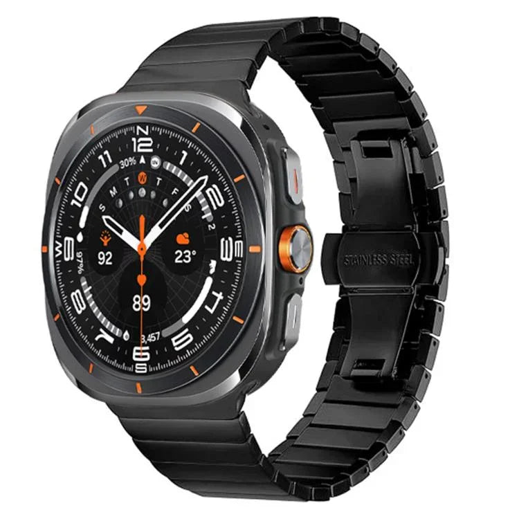 ワンビーズ バタフライバックル ステンレススチール 時計バンド、Samsung Galaxy Watch Ultra 47mm / Ultra 2025 用