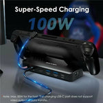 WAVLINK UHP3426 Steam Deck用 ギガビットRJ45 100W PDハブアダプター 6イン1ドッキングステーション