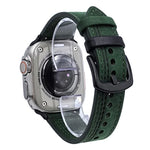 7ライン トライスター バックル プルアップレザーウォッチバンド、Apple Watch 46mm / 49mm / 45mm / 44mm用、Apple Watch 42mm / 41mm / 40mm / 38mm用