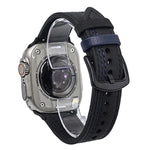 7ライン トライスター バックル プルアップレザーウォッチバンド、Apple Watch 46mm / 49mm / 45mm / 44mm用、Apple Watch 42mm / 41mm / 40mm / 38mm用