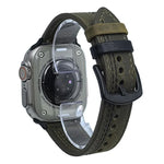 7ライン トライスター バックル プルアップレザーウォッチバンド、Apple Watch 46mm / 49mm / 45mm / 44mm用、Apple Watch 42mm / 41mm / 40mm / 38mm用
