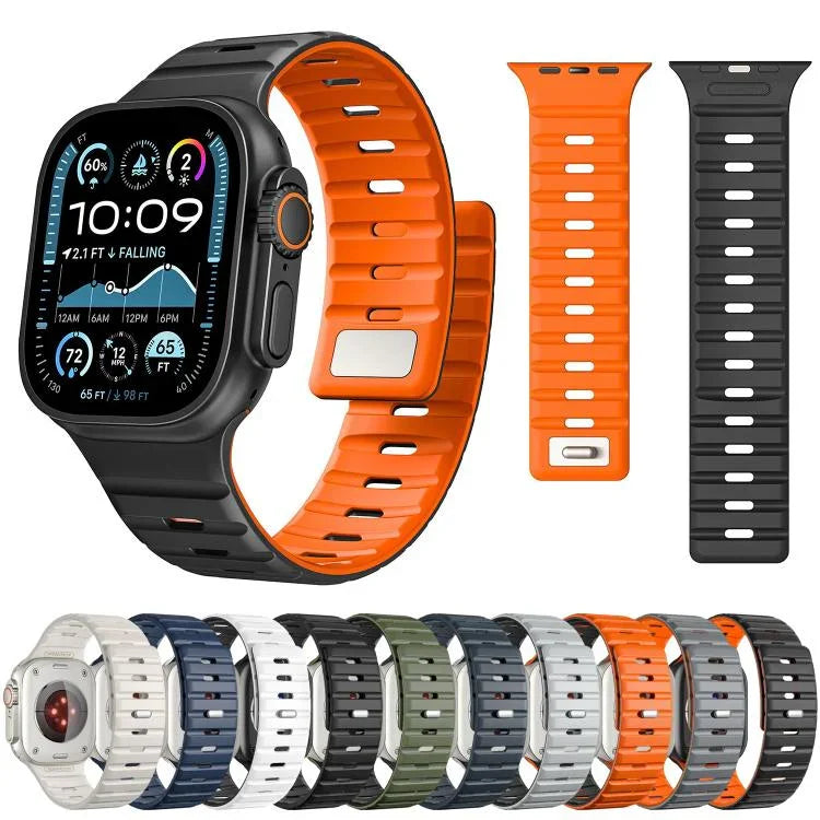 Norman 磁気シリコンウォッチバンド、Apple Watch 46mm / 49mm / 45mm / 44mm 用、Apple Watch 42mm / 41mm / 40mm / 38mm 用