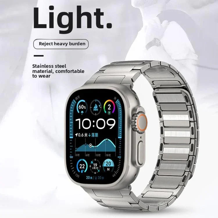Iビーム磁気ステンレススチールストラップ、Apple Watch 46mm / 49mm / 45mm / 44mm 用、Apple Watch 42mm / 41mm / 40mm / 38mm 用