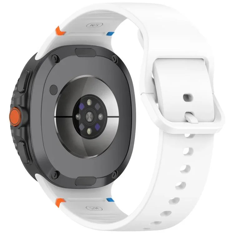 Samsung Galaxy Watch8 / Watch8 Classic 縫い目入り単色シリコンウォッチバンド、S、M