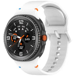 Samsung Galaxy Watch8 / Watch8 Classic 縫い目入り単色シリコンウォッチバンド、S、M