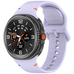 Samsung Galaxy Watch8 / Watch8 Classic 縫い目入り単色シリコンウォッチバンド、S、M