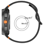 Samsung Galaxy Watch8 / Watch8 Classic 縫い目入り単色シリコンウォッチバンド、S、M
