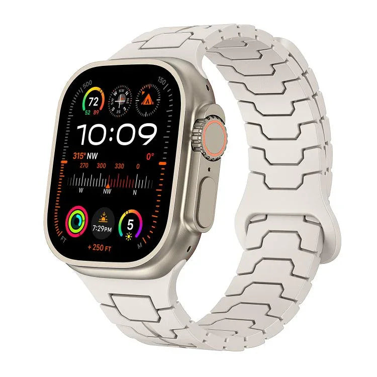 スチールドラゴンスケール磁気シリコンウォッチバンド、Apple Watch 46mm / 49mm / 45mm / 44mm 用