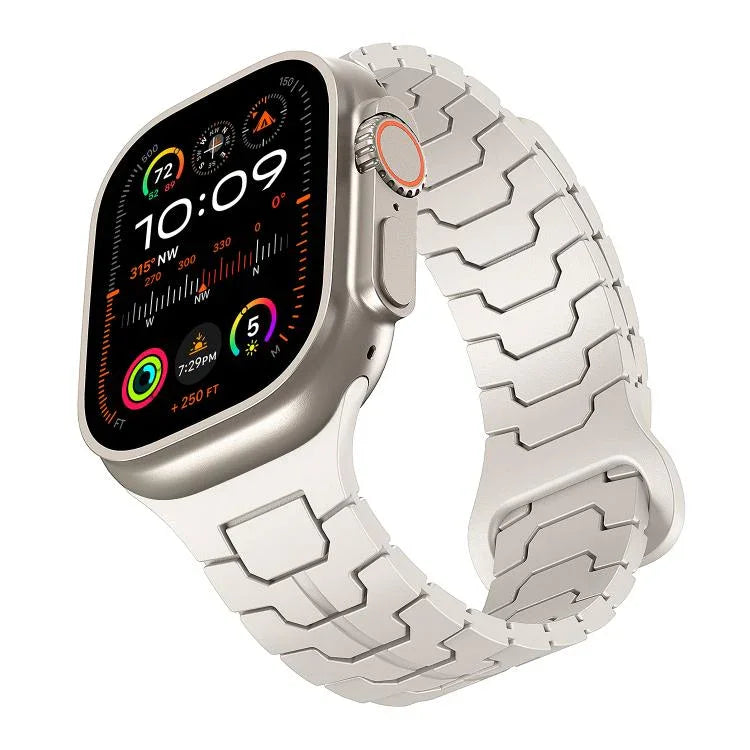 スチールドラゴンスケール磁気シリコンウォッチバンド、Apple Watch 46mm / 49mm / 45mm / 44mm 用