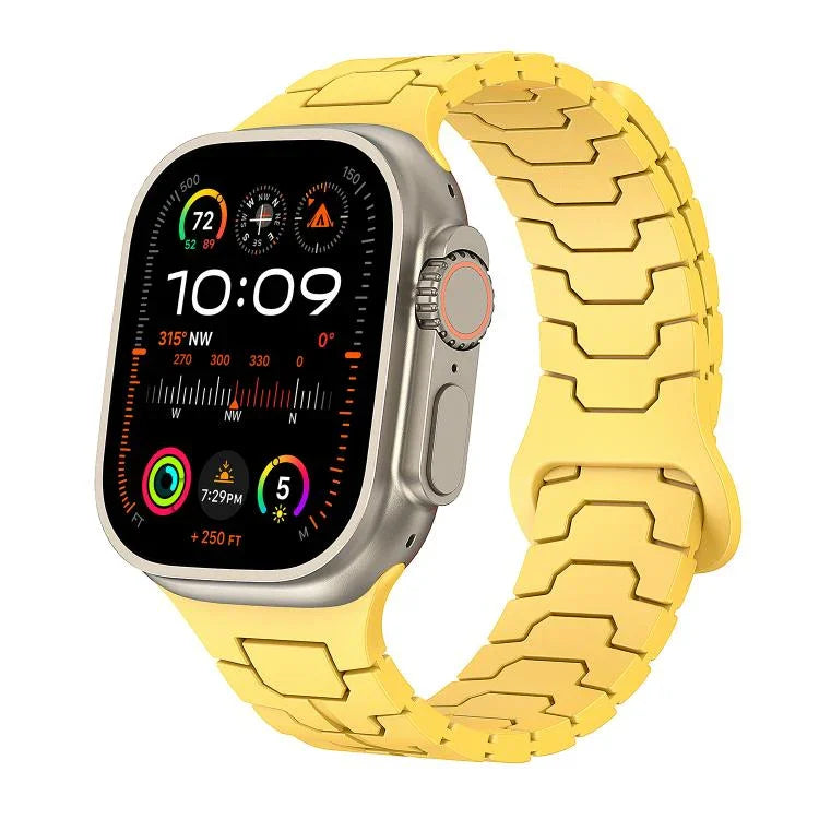 スチールドラゴンスケール磁気シリコンウォッチバンド、Apple Watch 46mm / 49mm / 45mm / 44mm 用