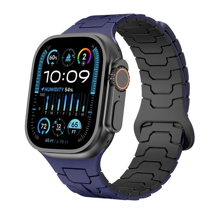 スチールドラゴンスケール磁気シリコンウォッチバンド、Apple Watch 46mm / 49mm / 45mm / 44mm 用