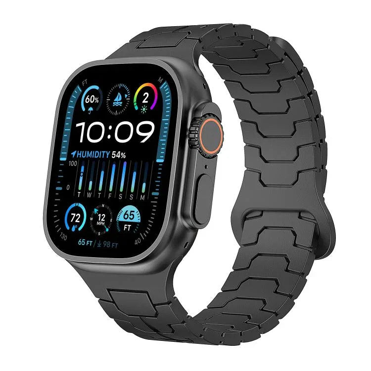 スチールドラゴンスケール磁気シリコンウォッチバンド、Apple Watch 46mm / 49mm / 45mm / 44mm 用