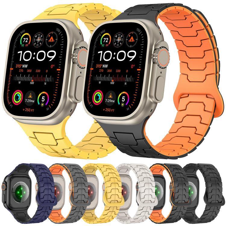 スチールドラゴンスケール磁気シリコンウォッチバンド、Apple Watch 46mm / 49mm / 45mm / 44mm 用