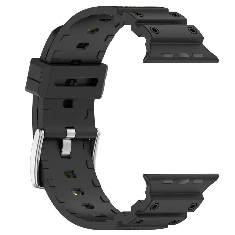 ダイヤモンドテクスチャーツートンカラーシリコンウォッチバンド、Apple Watch 46mm / 49mm / 45mm / 44mm 用