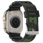 ダイヤモンドテクスチャーツートンカラーシリコンウォッチバンド、Apple Watch 46mm / 49mm / 45mm / 44mm 用
