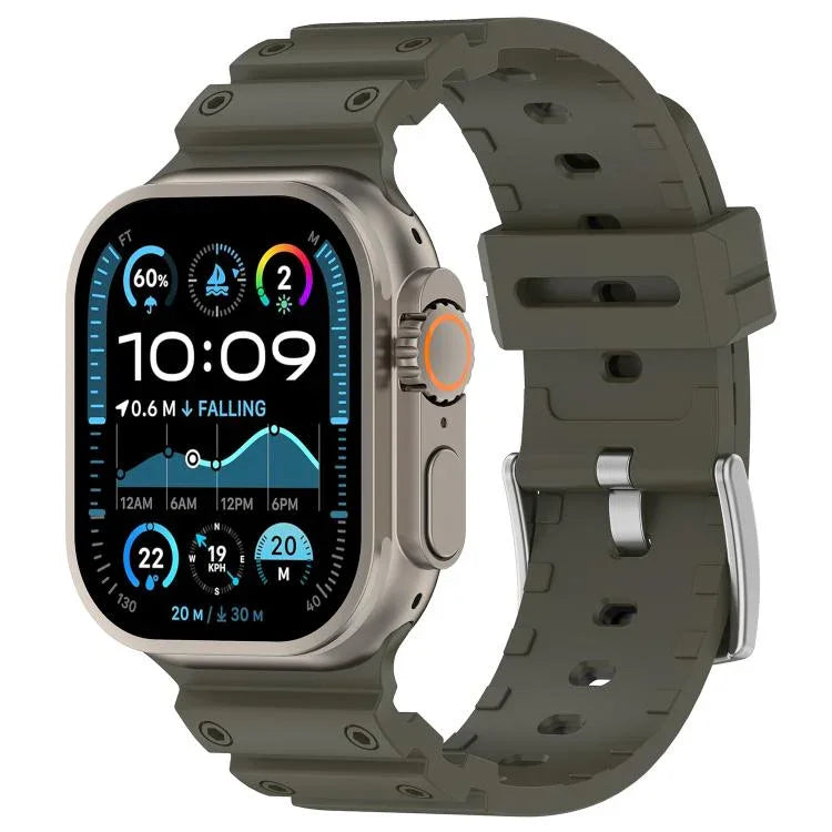 ダイヤモンドテクスチャーツートンカラーシリコンウォッチバンド、Apple Watch 46mm / 49mm / 45mm / 44mm 用