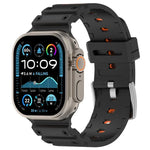 ダイヤモンドテクスチャーツートンカラーシリコンウォッチバンド、Apple Watch 46mm / 49mm / 45mm / 44mm 用