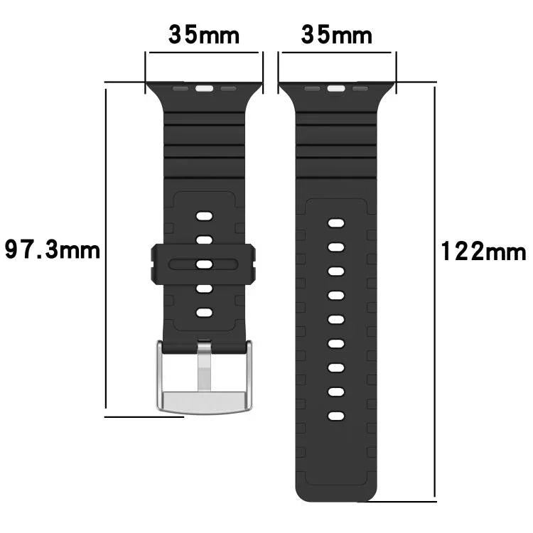 ダイヤモンドテクスチャーツートンカラーシリコンウォッチバンド、Apple Watch 46mm / 49mm / 45mm / 44mm 用