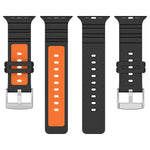 ダイヤモンドテクスチャーツートンカラーシリコンウォッチバンド、Apple Watch 46mm / 49mm / 45mm / 44mm 用