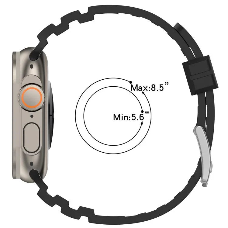 ダイヤモンドテクスチャーツートンカラーシリコンウォッチバンド、Apple Watch 46mm / 49mm / 45mm / 44mm 用