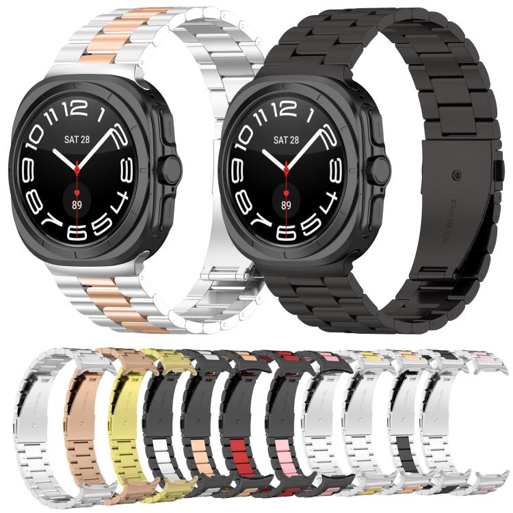 スリービーズステンレススチール時計バンド（取り外し工具付き）、Samsung Galaxy Watch8 / Watch8 Classic用