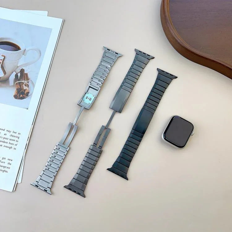 カーブサイド着脱式ステンレススチールウォッチバンド、Apple Watch 46mm / 49mm / 45mm / 44mm用、Apple Watch 42mm / 41mm / 40mm / 38mm用