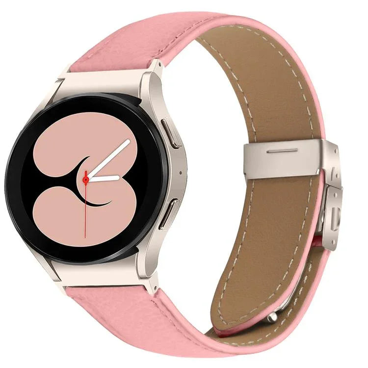 ライチテクスチャ スターライト タートルバックバックル レザーウォッチバンド、Samsung Galaxy Watch 7 40 / 44mm用
