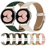 Quick Release Lychee Texture Starlight Turtle Back Buckle Leather Watch Band, For Samsung Galaxy Watch 7 40 / 44mm