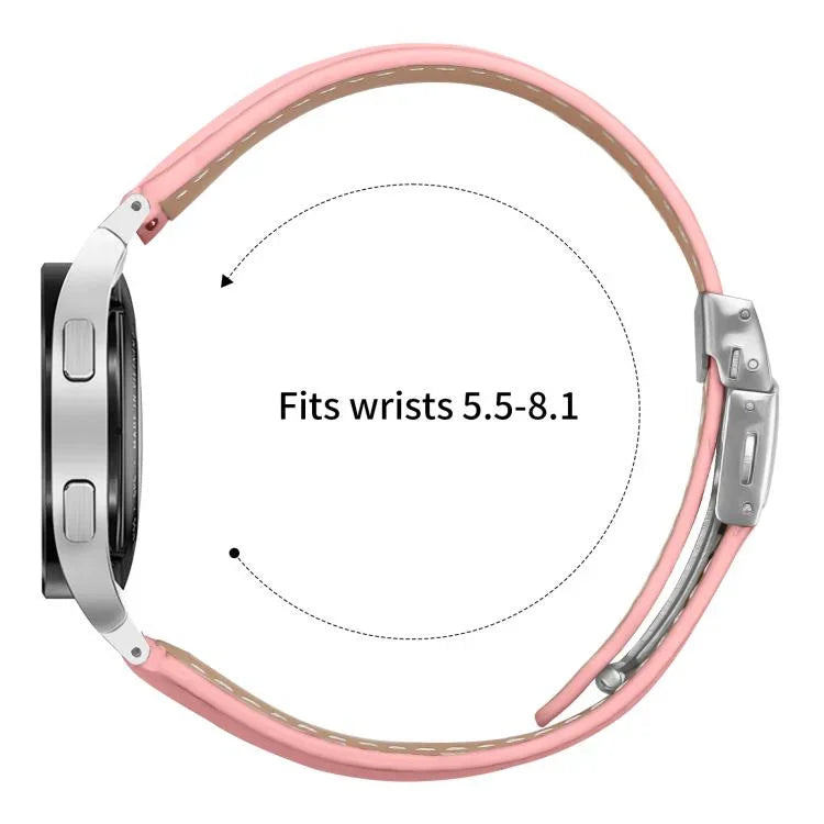 クイックリリース ライチテクスチャ シルバー タートルバックバックル レザーウォッチバンド、Samsung Galaxy Watch 7 40 / 44mm用