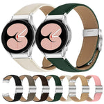 クイックリリース ライチテクスチャ シルバー タートルバックバックル レザーウォッチバンド、Samsung Galaxy Watch 7 40 / 44mm用