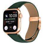 ライチテクスチャーローズゴールドカメ甲バックルレザーバンド、Apple Watch 46mm / 49mm / 45mm / 44mm用、Apple Watch 42mm / 41mm / 40mm / 38mm用