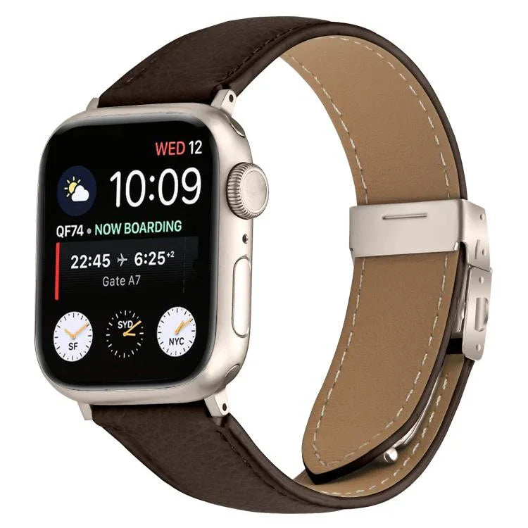 ライチテクスチャースターライトカメ甲バックルレザーバンド、Apple Watch 46mm / 49mm / 45mm / 44mm用、Apple Watch 42mm / 41mm / 40mm / 38mm用
