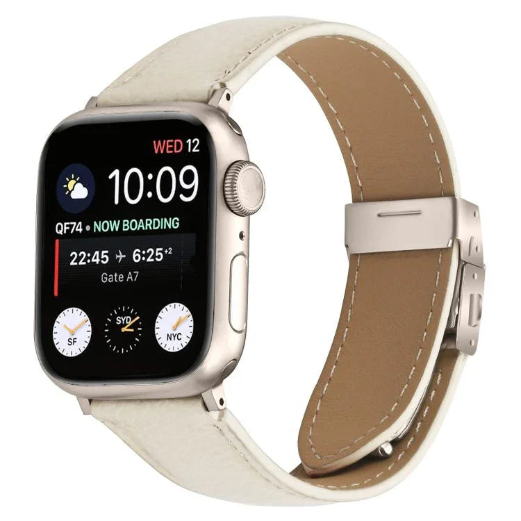 ライチテクスチャースターライトカメ甲バックルレザーバンド、Apple Watch 46mm / 49mm / 45mm / 44mm用、Apple Watch 42mm / 41mm / 40mm / 38mm用