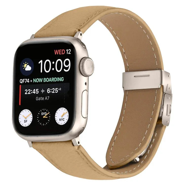 ライチテクスチャースターライトカメ甲バックルレザーバンド、Apple Watch 46mm / 49mm / 45mm / 44mm用、Apple Watch 42mm / 41mm / 40mm / 38mm用
