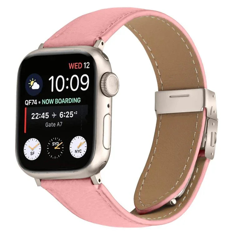 ライチテクスチャースターライトカメ甲バックルレザーバンド、Apple Watch 46mm / 49mm / 45mm / 44mm用、Apple Watch 42mm / 41mm / 40mm / 38mm用
