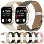 ライチテクスチャースターライトカメ甲バックルレザーバンド、Apple Watch 46mm / 49mm / 45mm / 44mm用、Apple Watch 42mm / 41mm / 40mm / 38mm用