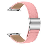 ライチテクスチャーシルバーカメ甲バックルレザーバンド、Apple Watch 46mm / 49mm / 45mm / 44mm用、Apple Watch 42mm / 41mm / 40mm / 38mm用