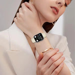 ライチテクスチャーシルバーカメ甲バックルレザーバンド、Apple Watch 46mm / 49mm / 45mm / 44mm用、Apple Watch 42mm / 41mm / 40mm / 38mm用