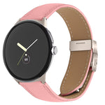 ライチテクスチャー スターライト タートルバックバックル レザーウォッチバンド、Google Pixel Watch 4 / 3 / 2 / 1 41mm用