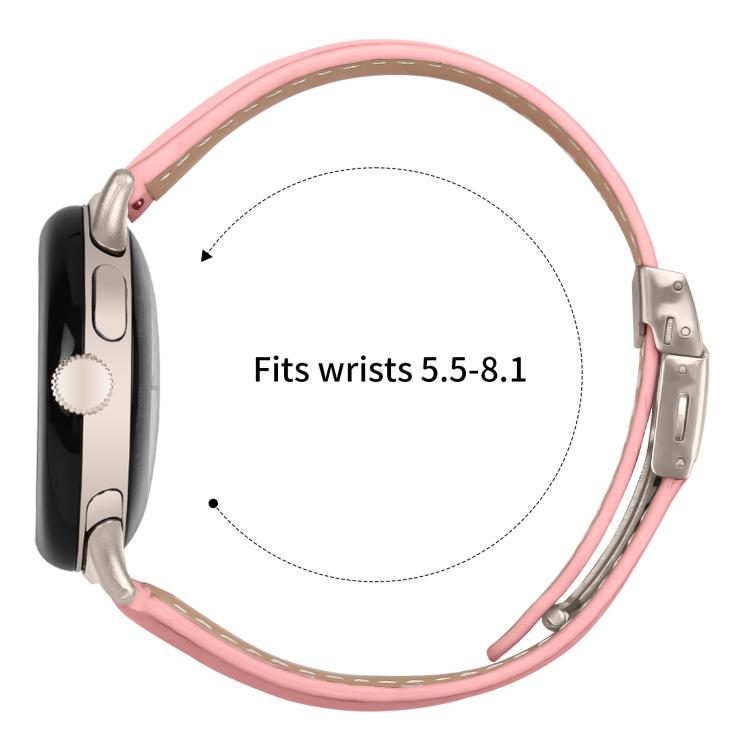 ライチテクスチャー スターライト タートルバックバックル レザーウォッチバンド、Google Pixel Watch 4 / 3 / 2 / 1 41mm用